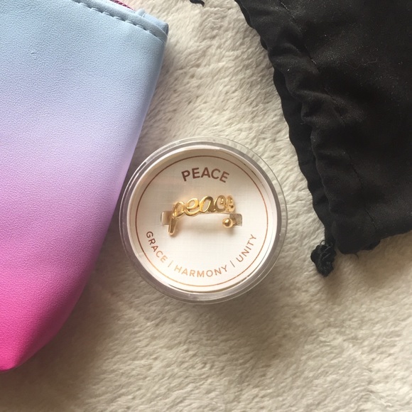 Alex and Ani Jewelry - Alex and Ani gold peace expandable ring